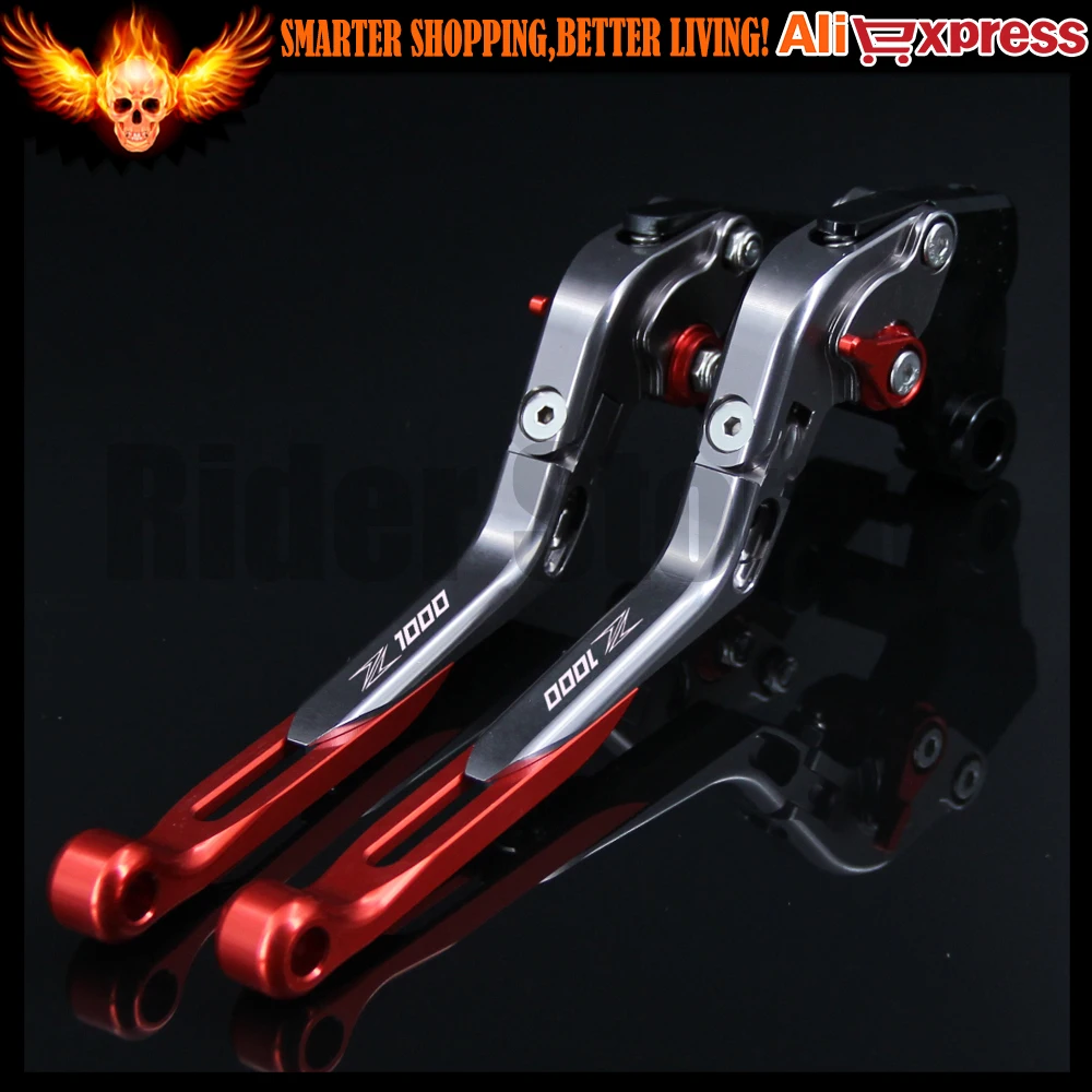 7 цветов для Kawasaki Z1000 2003 2004 2005 2006 красный + титановый CNC рычаги сцепления тормоза и