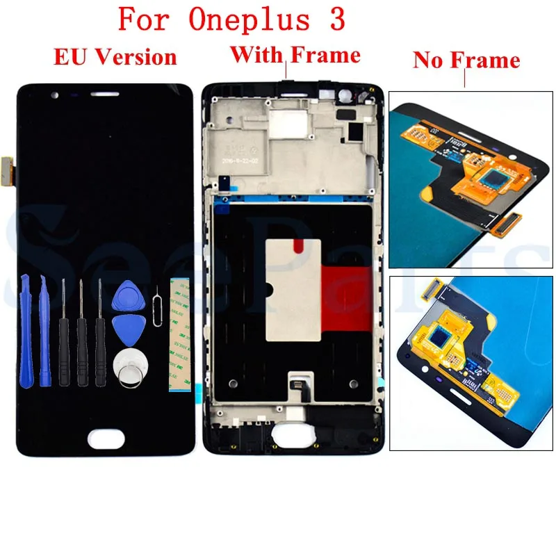 ЖК-дисплей Oneplus 3 T сенсорный экран оригинальный тестовый дигитайзер 5 дюйма в