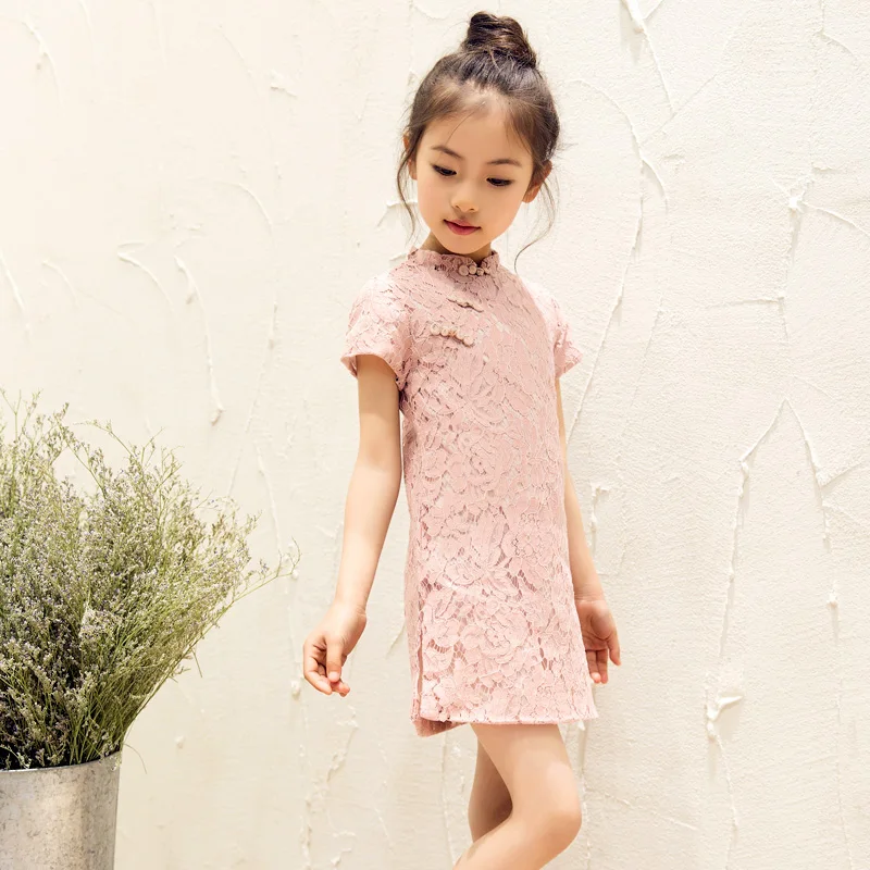 2016 детская одежда девочка cheongsam летом ребенок тан костюм китайский стиль baby one-piece