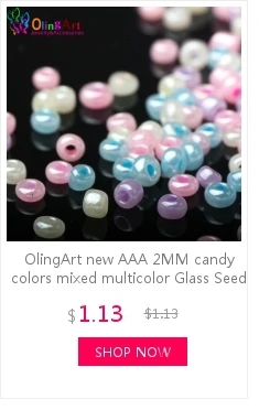 OlingArt 2 мм 1700 шт металлический микс разноцветных Стеклянных Бусин DIY женские серьги браслет колье ожерелье Изготовление ювелирных изделий