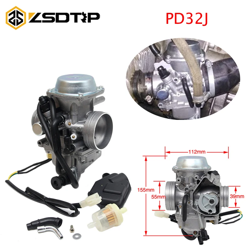 ZSDTRP модифицированный мотоциклетный Карбюратор Carb PD32J 32 мм ATV квадроцикл для Honda ATC250 TRX300 TRX350 TRX400 TRX450 ATV250SX Carb racing