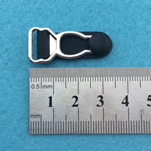 100 шт./упак. 1 2 см серебристого металла + Черная синтетическая подвязки klip зажим de