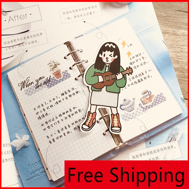 23 pcs Lively girl series personalized scrapbook Stickers scrapbooking material sticker happy planner craft Diary | Дом и сад