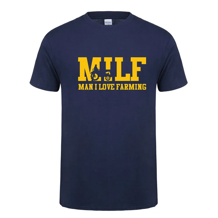 Omnitee MILF Man I Love Farming Футболка мужская повседневная хлопковая футболка с коротким рукавом забавная Мужская футболка фермер OT-975