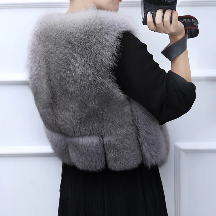 2017 новое поступление осень и зима женский искусственный мех плюс размер жилет