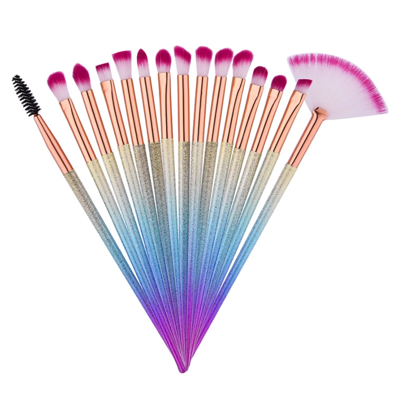 6/10/15 шт. градиент Цвет мягкие Профессиональный Blending Brush набор теней для бровей