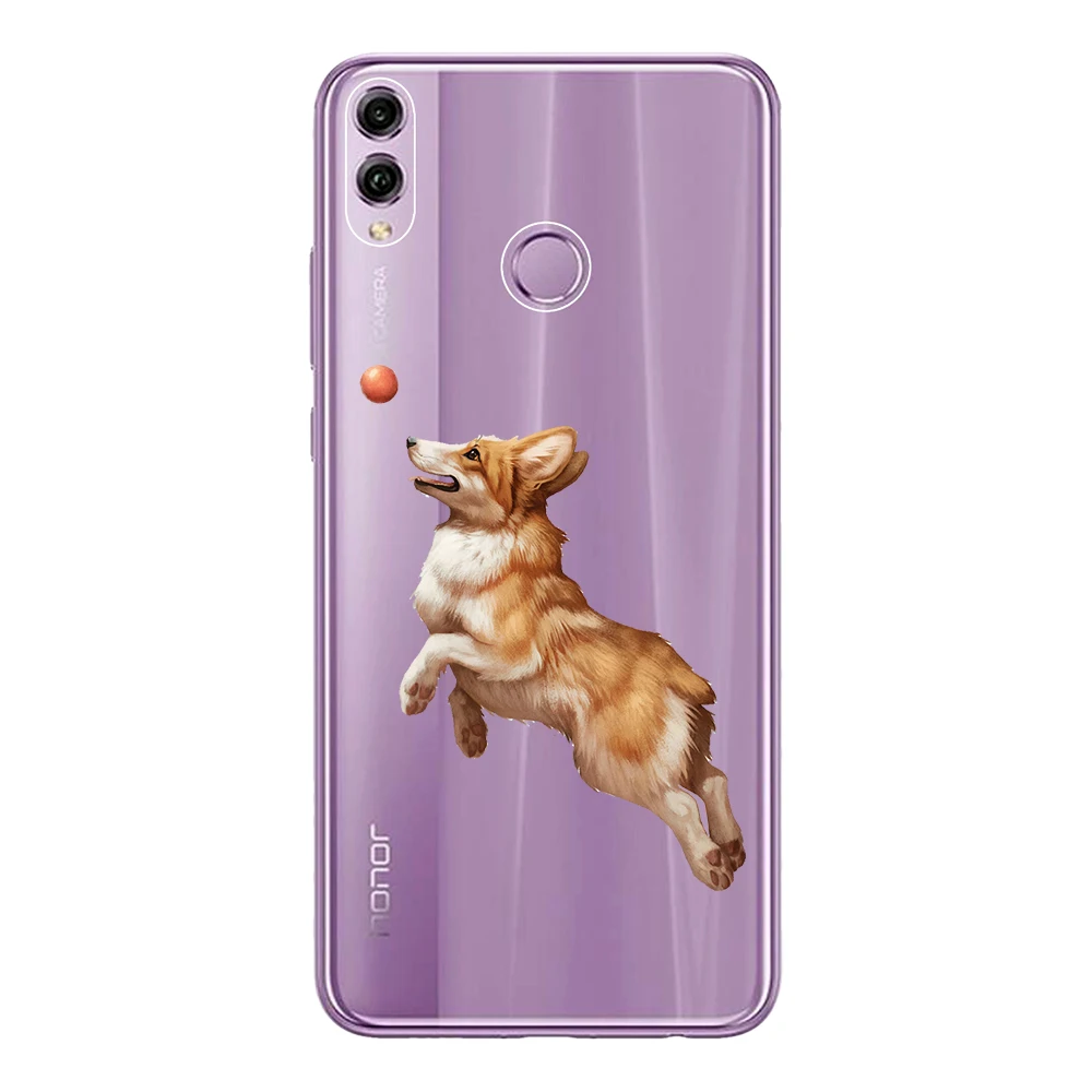 Мягкий чехол из ТПУ для huawei Honor 7A Pro 7X 7C 8 8X9 Lite 10 Play чехол силиконовый чехол с изображением тигра, Льва, волка, лисы, рыбы чехол для телефона