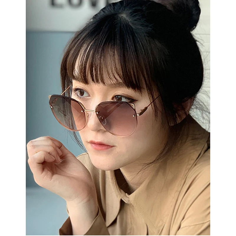 Очки солнцезащитные женские оверсайз Модные ажурные солнечные очки кошачий глаз