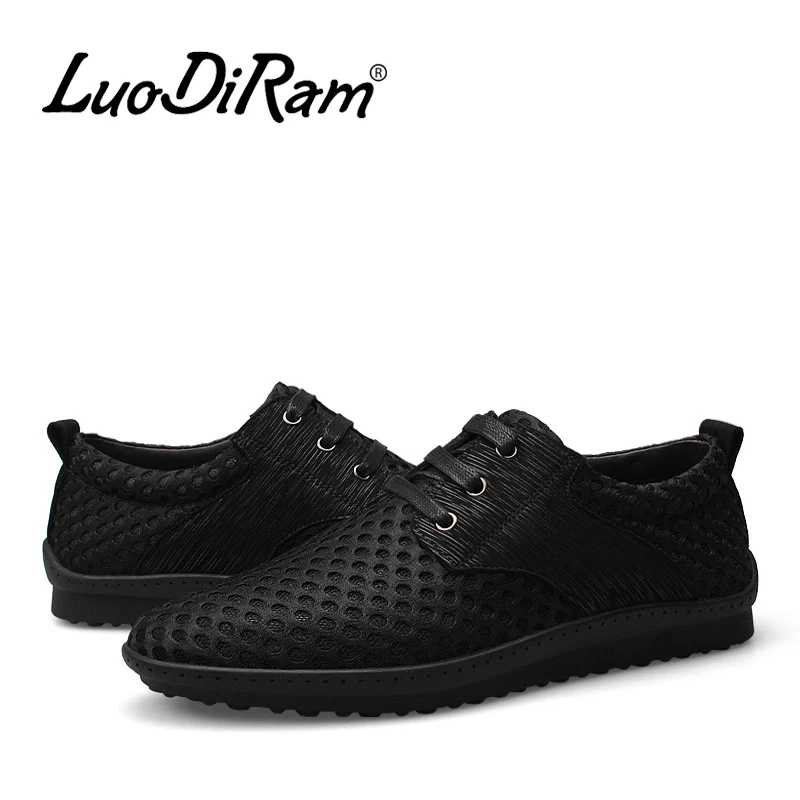LuoDiRam Fashion Breathable Mesh Men Casual Shoes Light Weight Black | Обувь