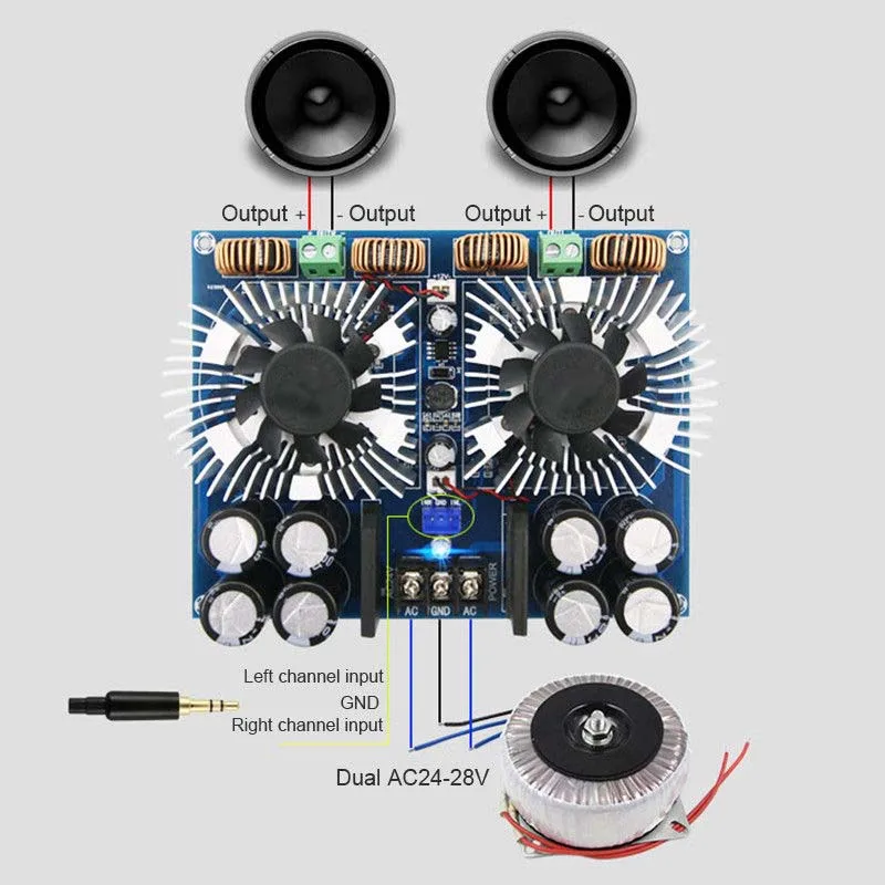 Горячее предложение HIFI tda8954 го класса AD двухъядерный BTL цифровой аудио усилитель