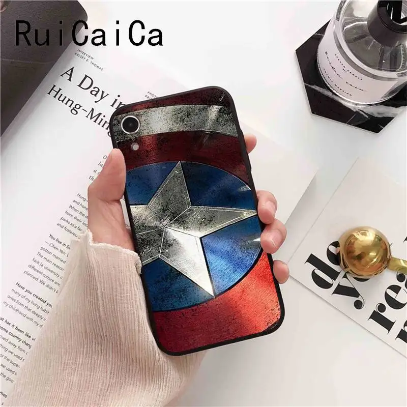 Ruicaica Marvel Мстители Капитан Америка Железный человек рисунок чехол для телефона
