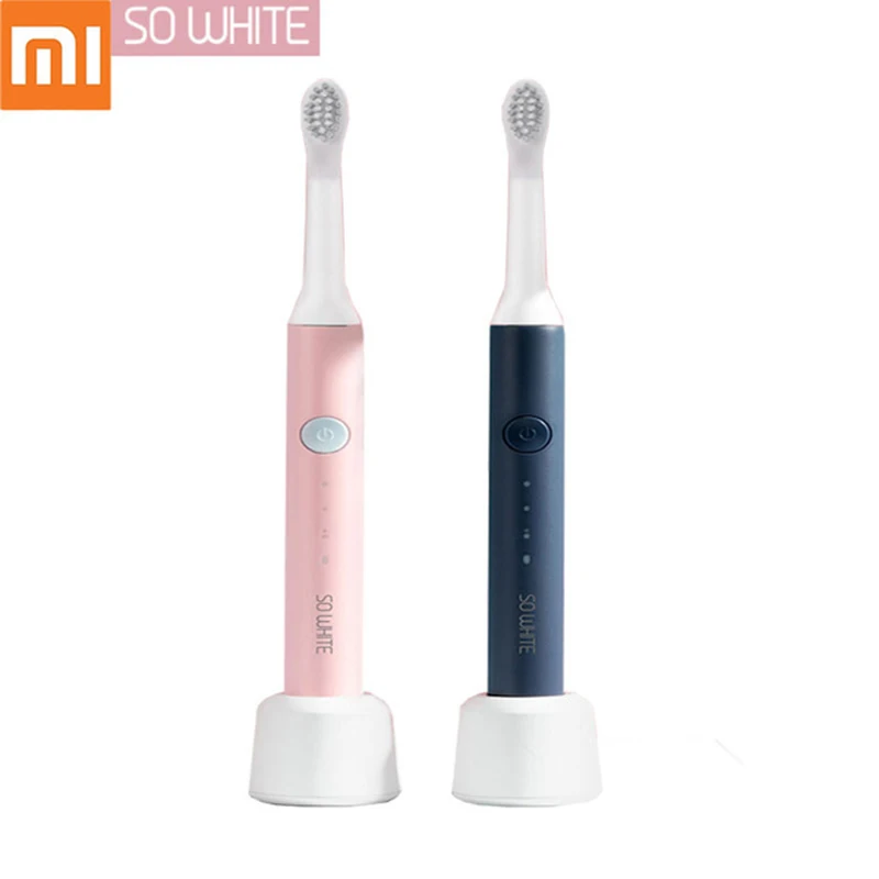 Оригинальная XIAOMI Soocas SO WHITE Sonic электрическая зубная щетка Беспроводная Индукционная зарядка IPX7 Водонепроницаемая зубная щетка EX3 головка