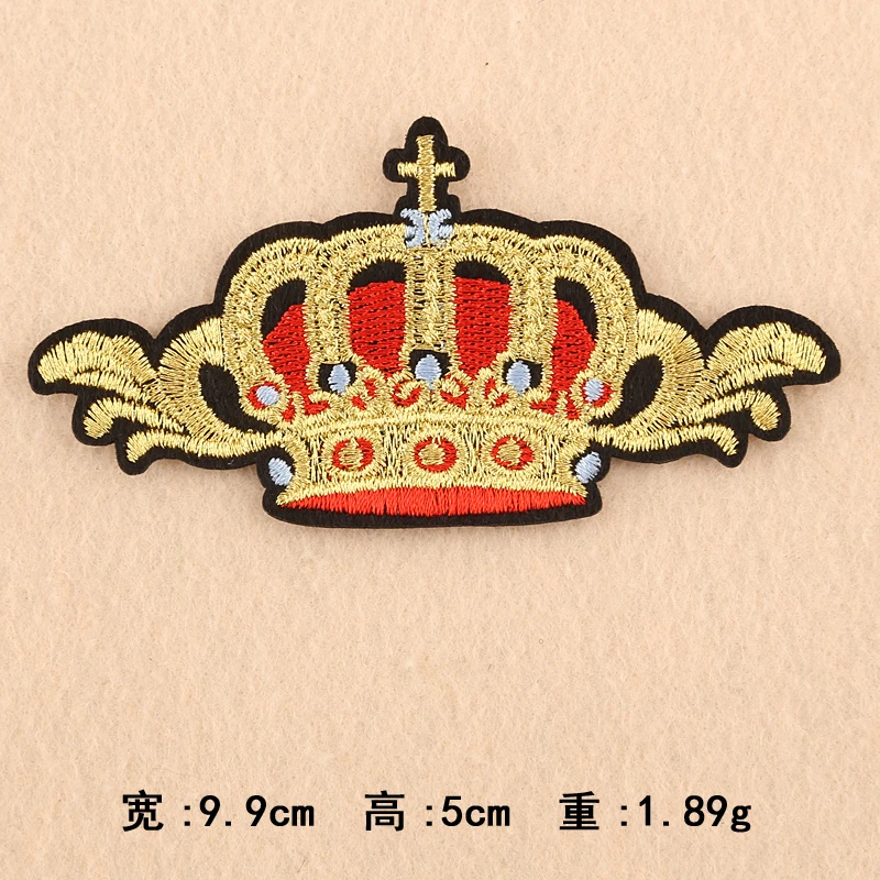 Красивая нашивка для одежды с вышивкой Crown Loyal | Дом и сад