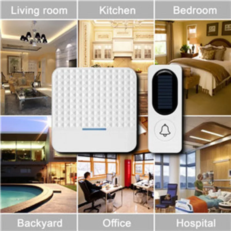 Умный беспроводной дверной звонок с дальним радиусом действия 52 колокольчиками