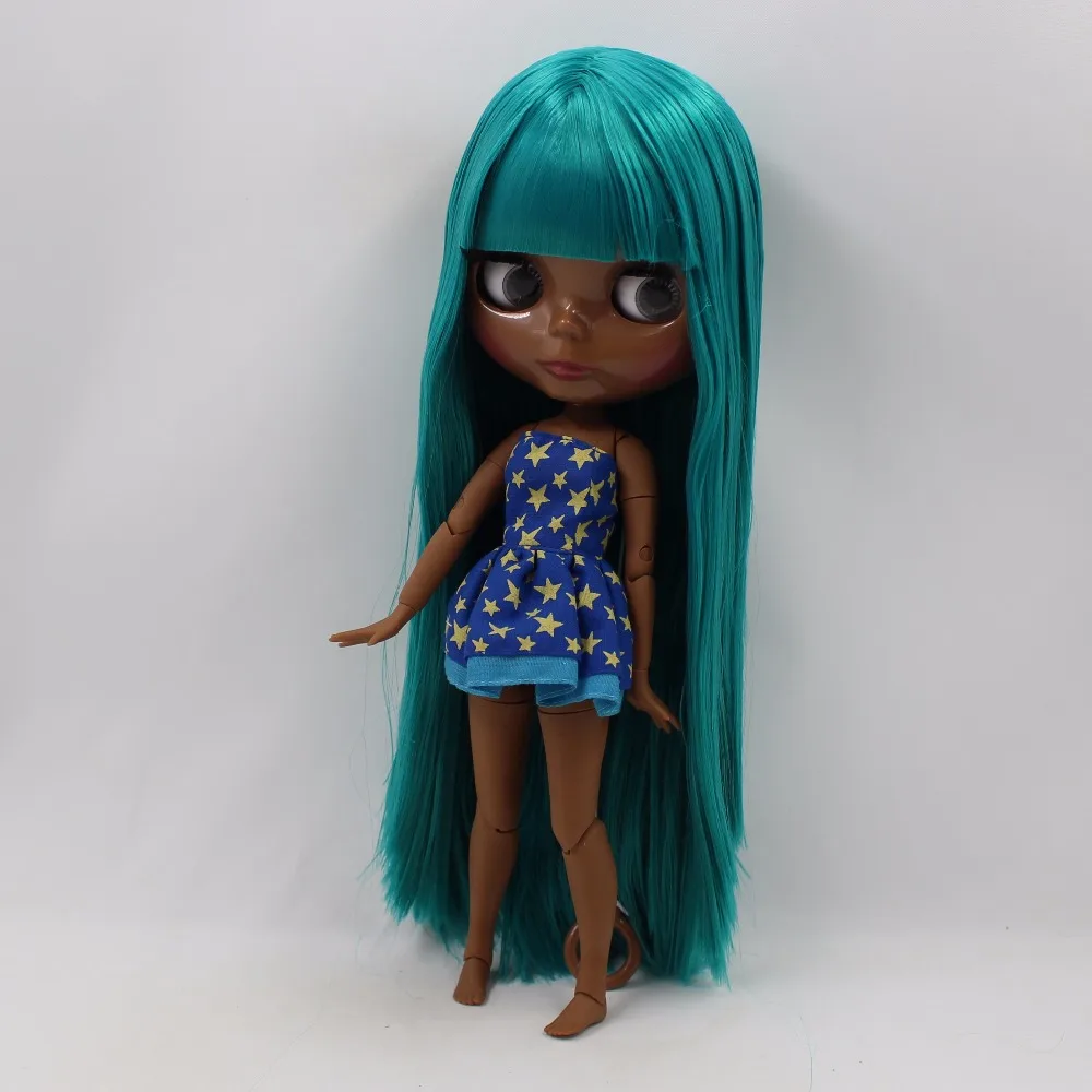 Ледяная кукла DBS Blyth 1/6 bjd супер черная кожа зеленые волосы для суставов тела