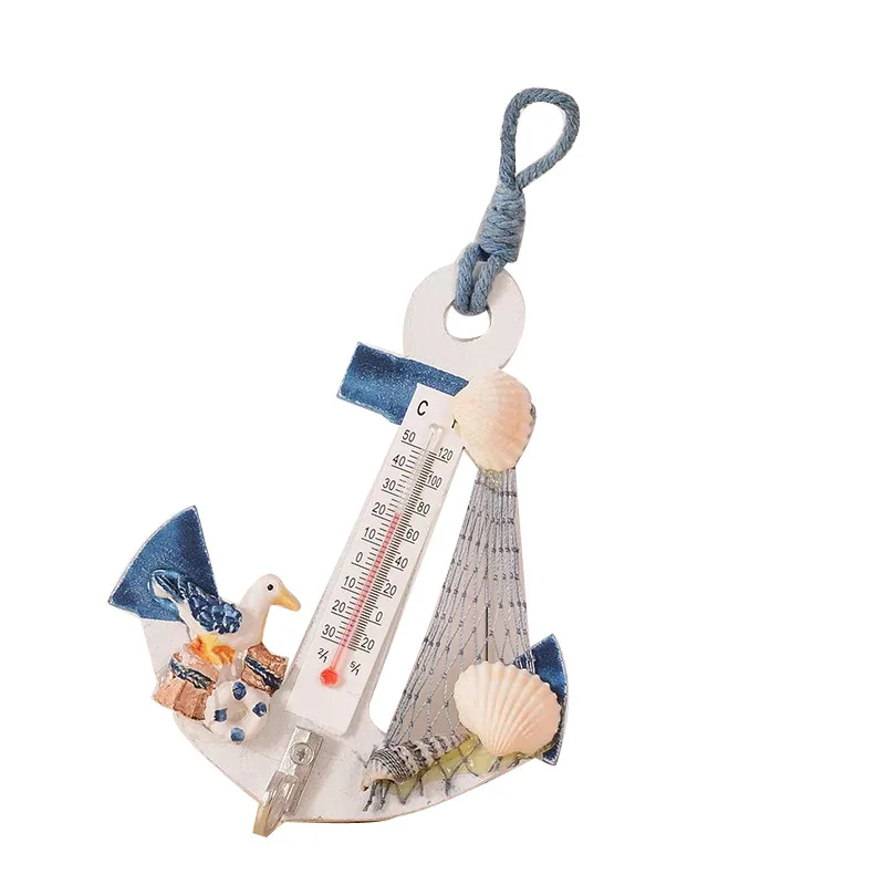 Творческий Средиземноморский термометр в виде якоря деревянные ручной бар