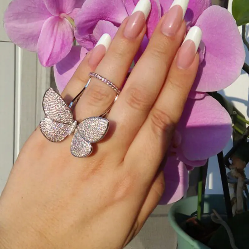 Женские свадебные вечерние кольца GODKI с бабочками и насекомыми длинные полностью