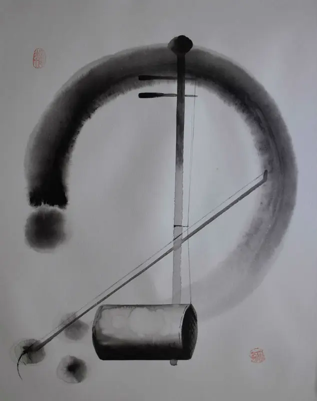 

HandPainted Oil Paining on Canvas Abstract Black White Musical Instruments Canvas Painting Wall Art Picture Painting for Room