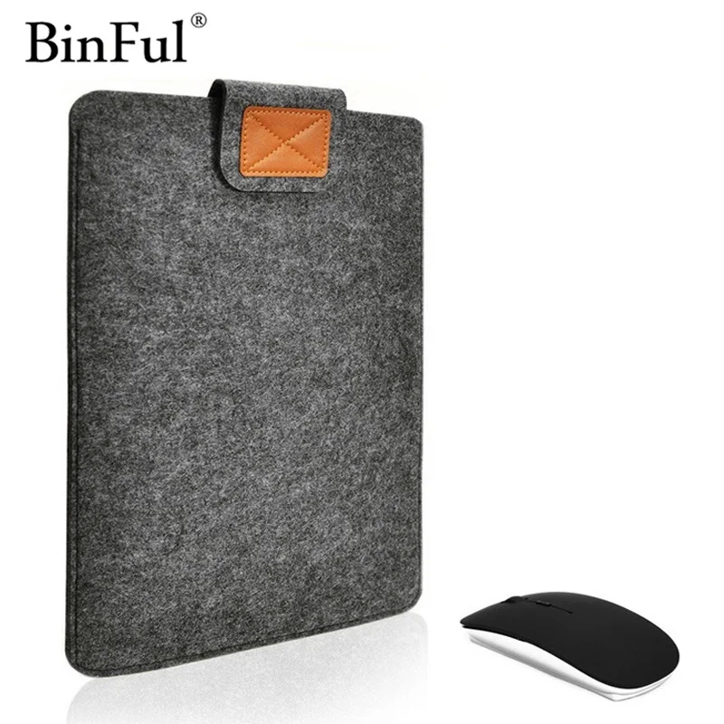 BinFul модная шерстяная фетровая сумка для ноутбука защитный чехол Macbook Air/Pro Retina 11 12