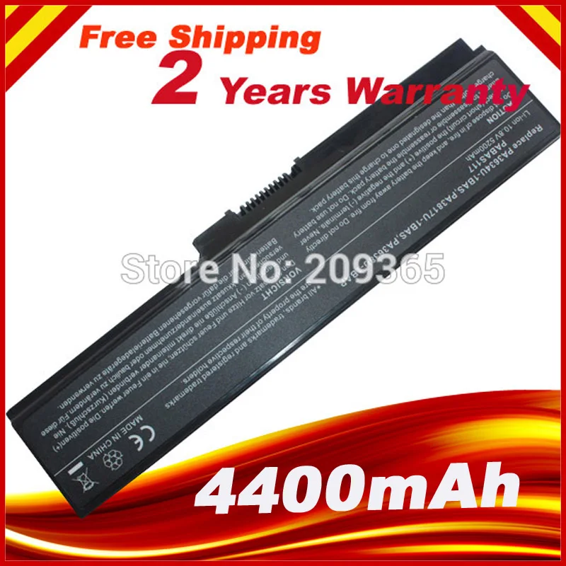 

Laptop Battery for Toshiba Satellite A660 C640 C650 C655 C660 L510 L630 L640 L650 U400 PA3817U-1BRS PA3816U-1BAS PA3818U-1BRS