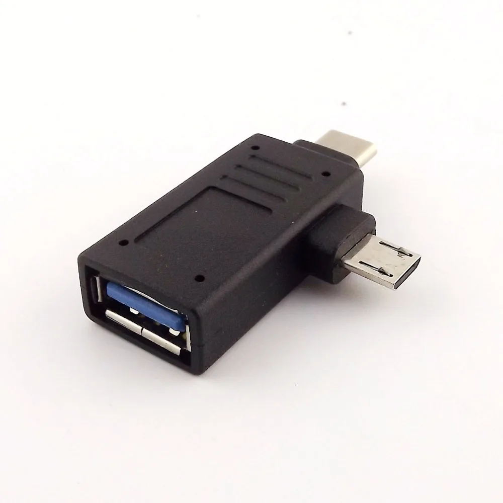 

10 шт. 2 в 1 Micro USB /USB 3,1 Type C папа к USB 3,0 мама конвертер OTG адаптер