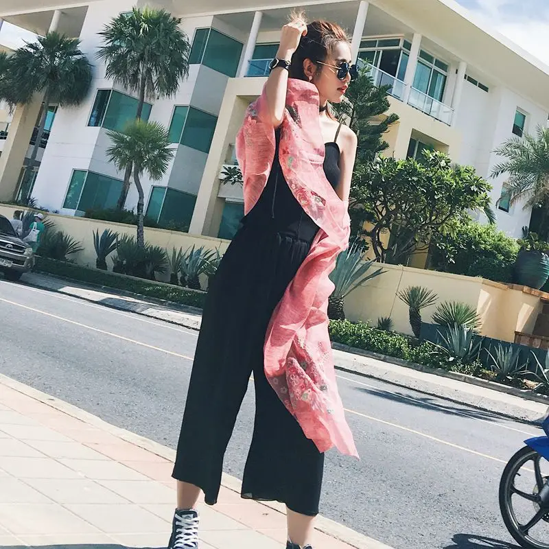 2018 new travel sunscreen shawl spring and autumn silk scarves female embroidered wool Variety scarf | Аксессуары для одежды