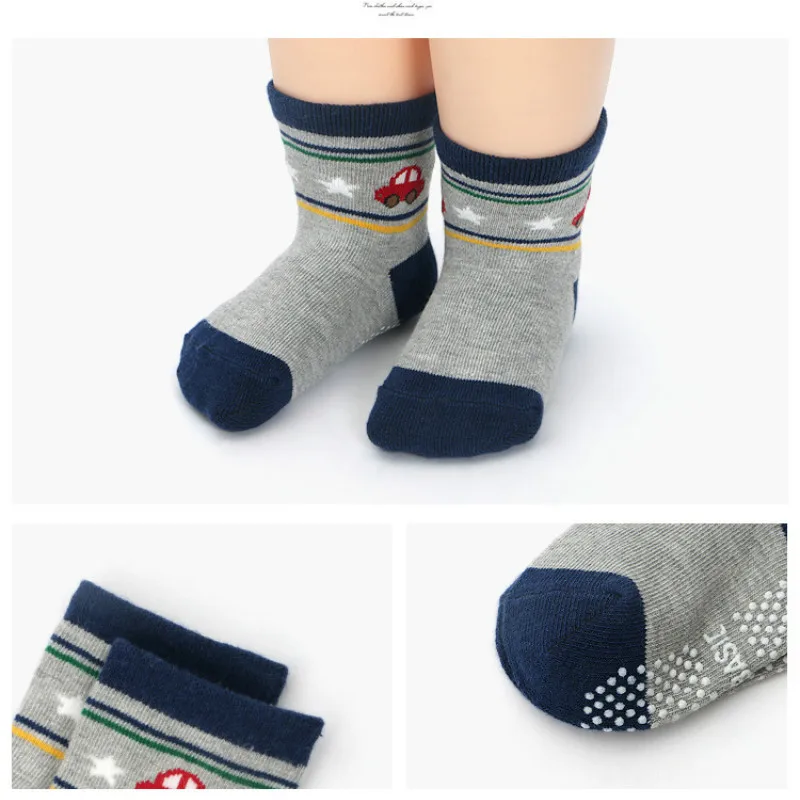 6Pairs/Lot Kids Socks Baby New Boy Meias Slippers 1-3 Years |