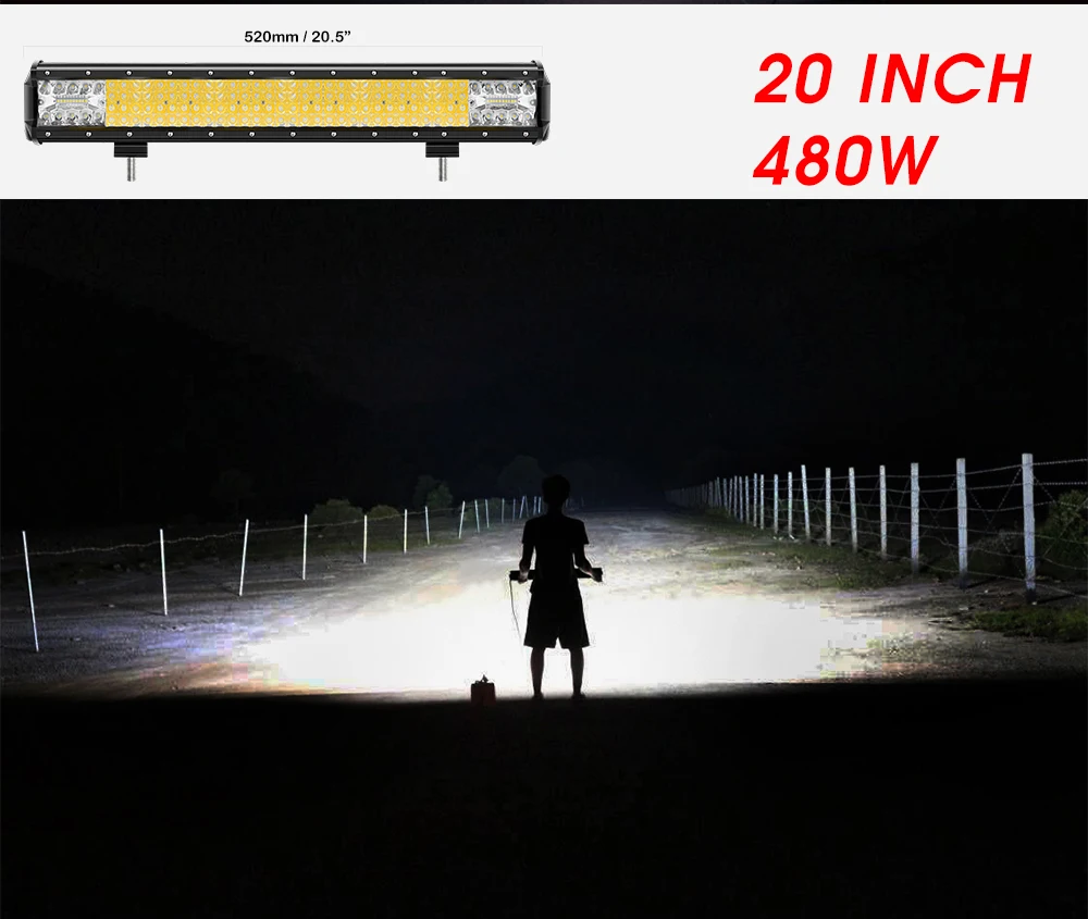 CO LIGHT 16D Lens 4-Rows 264W 336W 480W 696W 1128W Led Light 4x4 Offroad Bar Combo Led Bar for Offroad 4WD Truck Trailer 12V 24V
