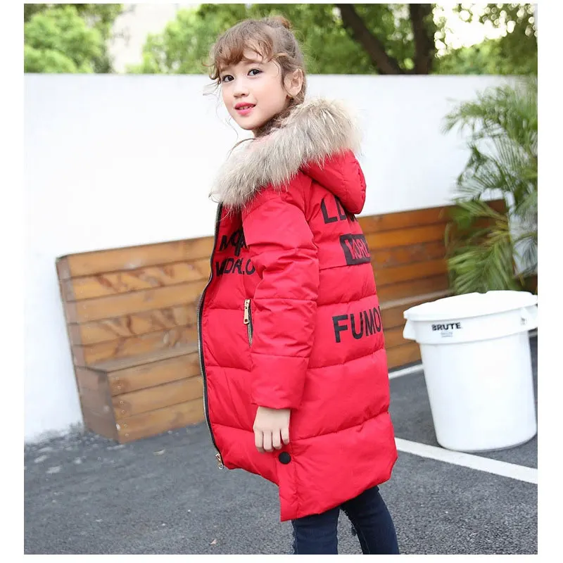 2017 зимние куртки с длинными рукавами для девочек модная одежда буквенным принтом