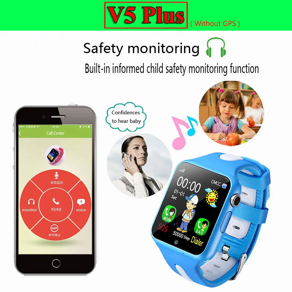 V5K GPS Смарт часы, V5+ V5 Plus LBS, Детская безопасность анти-потеря трекер жизни водонепроницаемый 1,54 ''экран Камера ребенок безопасный SOS часы