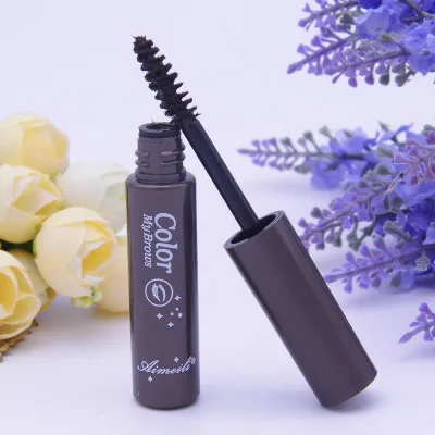 Deep Brown 3 вида цветов стойкая Водостойкая тушь для бровей, крем для бровей, тени для макияжа, косметические инструменты с кистью - Цвет: Deep Brown