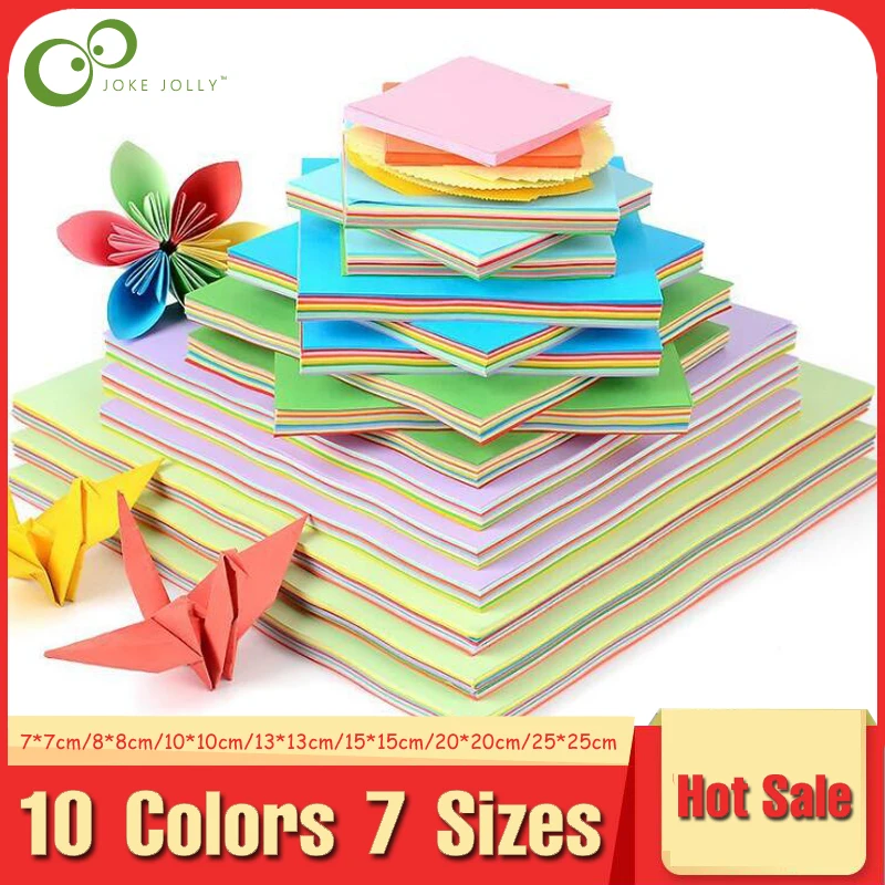 200pcs/100pcs Colorful Craft DIY Paper Square Handmade Art Decorative Tools Papers Books Ad Card Box Party Wedding Decors GYH |