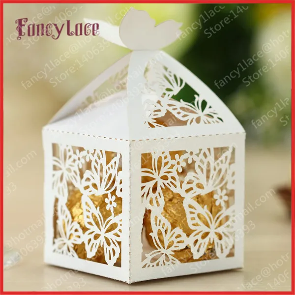25 шт. новинка 2017 сделай сам лазерная резка Бабочка подарочные коробки для конфет