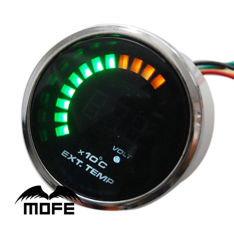 Датчик температуры выхлопных газов EGT Аналоговый светодиодный цифровой датчик 52