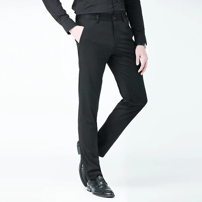 Новинка 2020 черный костюм брюки мужские платья облегающие Молодежный бизнес