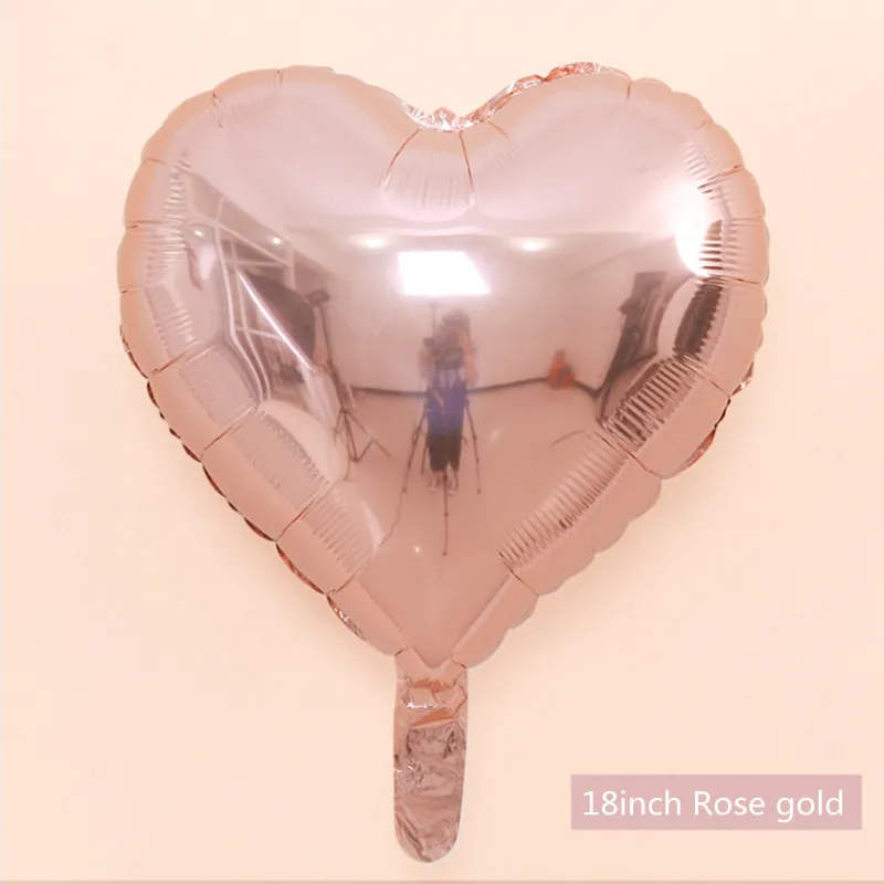 5pcs Heart Rose gold 5 шт. 18 дюймов вышивка «звёздочки» или «бриллианты» Фольга воздушными Шарами Рождество, на свадьбу, День Святого Валентина, Globos день рождения Гелий воздушные шары для украшения вечеринок Поставки - Цвет: 5pcs Heart Rose gold