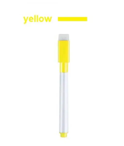 only 1pc yellow pen Маленький размер А5, магнитная доска, магниты на холодильник, белая маркерная доска, ластик для записи, записывать сообщение, доска для напоминания, блокнот - Цвет: only 1pc yellow pen