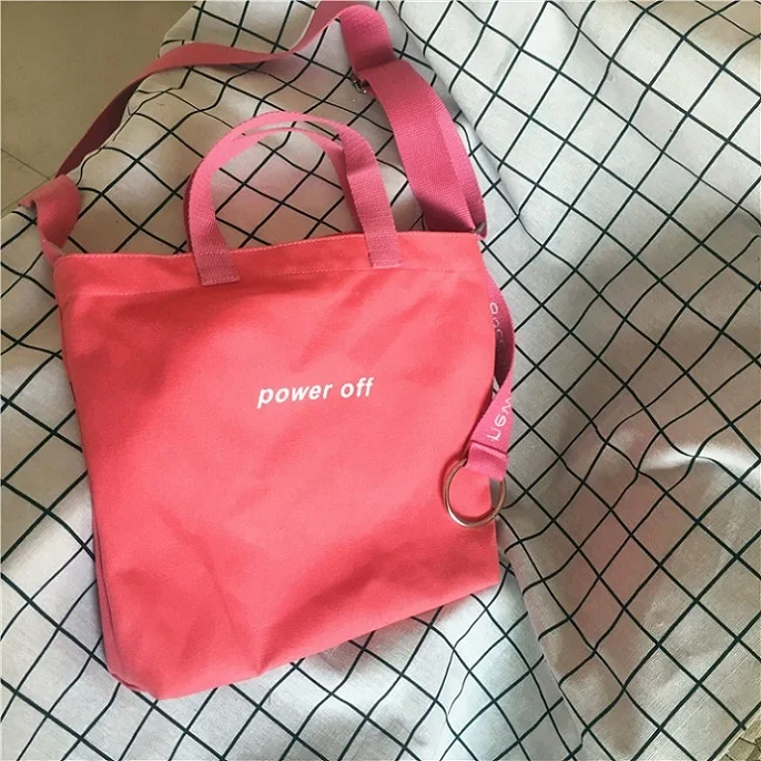 Pink LILEN Большая вместительная летняя Холщовая Сумка на плечо, Женская Холщовая Сумка с принтом, Повседневная сумка, многоразовая складная сумка для покупок - Цвет: Pink