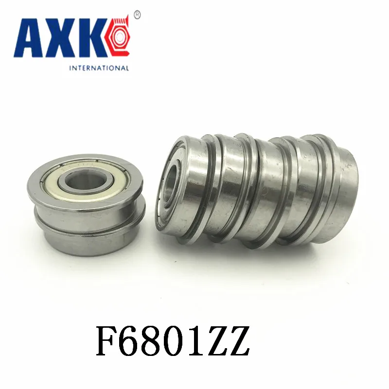 Фланцевый подшипник Axk F6801zz 12x21x5 мм Abec 1 ( 10 шт.) тонкий фланцевый F6801 Z Zz шариковые
