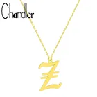 Chandler 316L классическое ожерелье с подвеской в виде старой английской буквы Z для женщин Распродажа на Aliexpress Мои Заказы Прямая поставка заводская цена