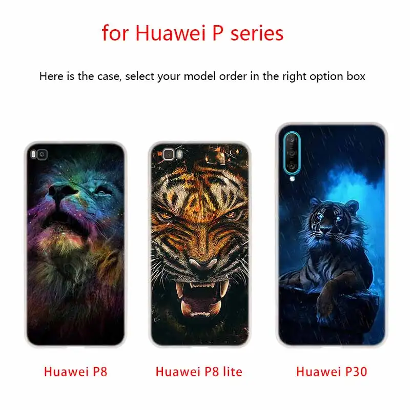 Свирепый тигр лев чехол для телефона Huawei P40 P9 P10 P20 P30 Lite Pro P Smart 2019 мягкий | Мобильные