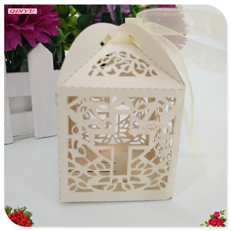 10 шт. лазерная резка слона полый крест форма Подарочная коробка подарок