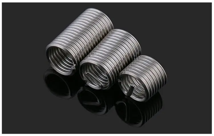 100 шт. M8* 1,25* 2D проволочная Резьбовая вставка, m8x2D проволочная втулка, M8 винтовая втулка Helicoil для ремонта проволочной резьбы SUS304