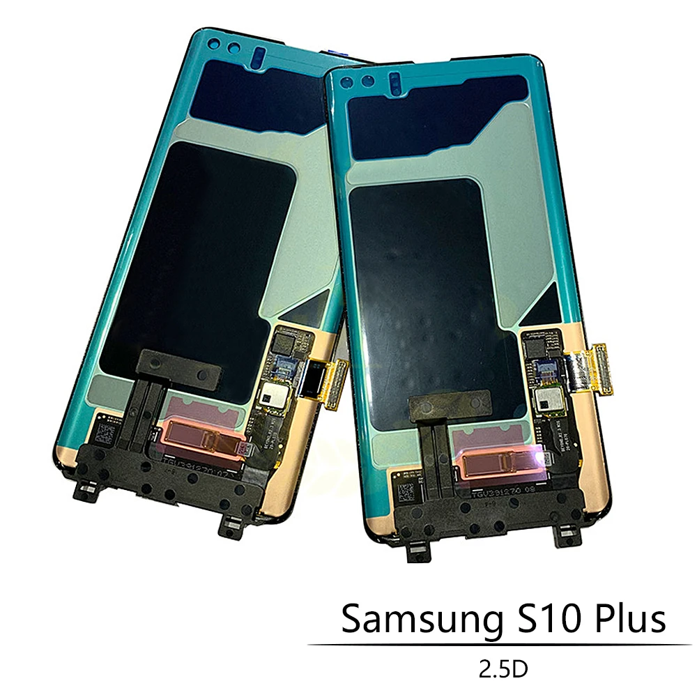 Оригинальный AMOLED ЖК дисплей для SAMSUNG Galaxy S10 Plus сенсорный экран дигитайзер с рамкой