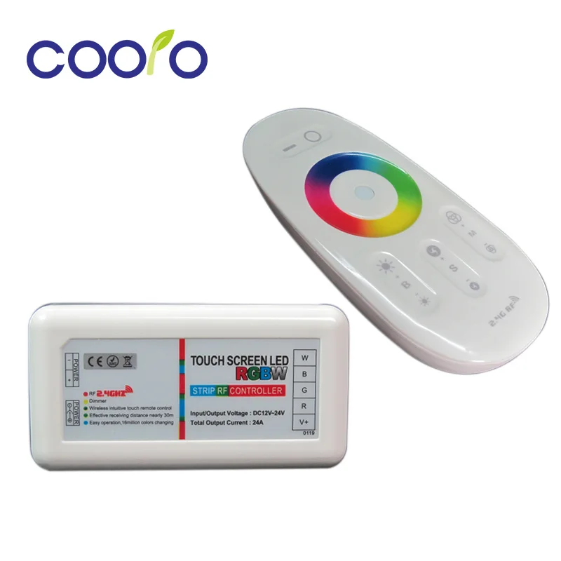 DC12 24A RGBW led контроллер 2 4G сенсорный экран RF пульт дистанционного управления для