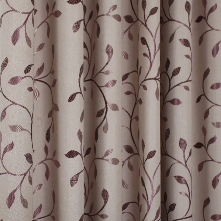 MYRU Сельский льняной жаккардовый занавес с листьями для гостиной и спальни|curtains