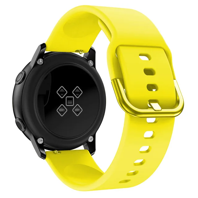 Цвет: желтый Galaxy watch активный ремешок для samsung gear Sport/42 мм amazfit ремешок Bip 20 мм ремешок для часов correa pulseira браслет ремень для часов - Цвет: Цвет: желтый