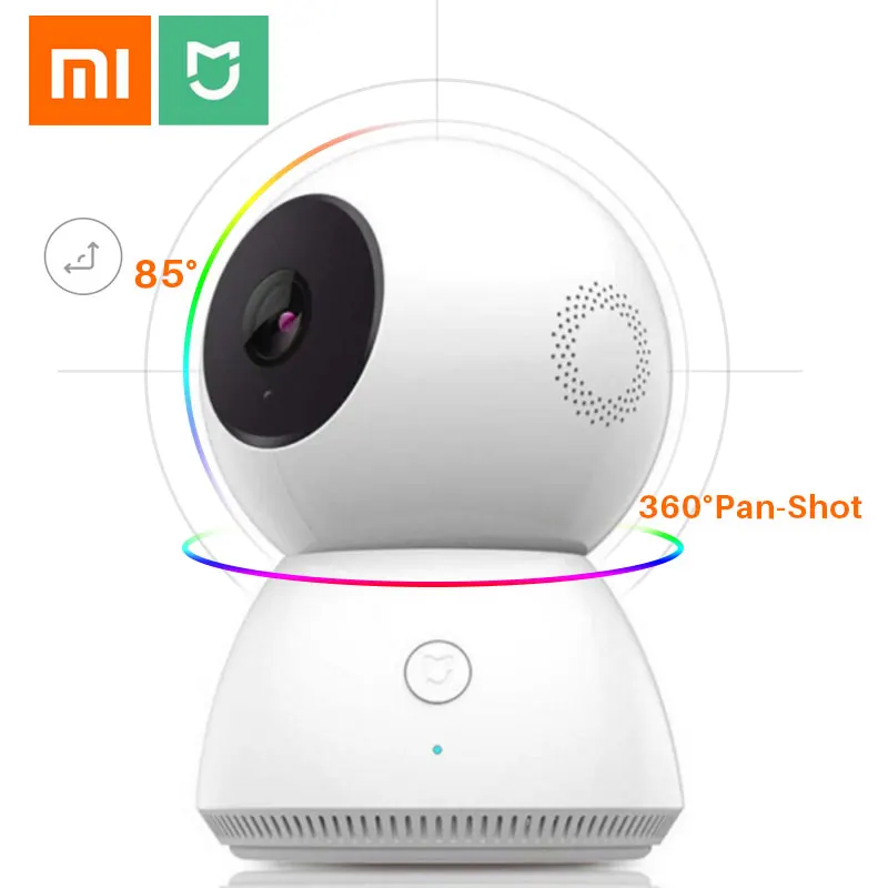 Камера видеонаблюдения Xiaomi MiJia домашняя панорамная Инфракрасная камера с