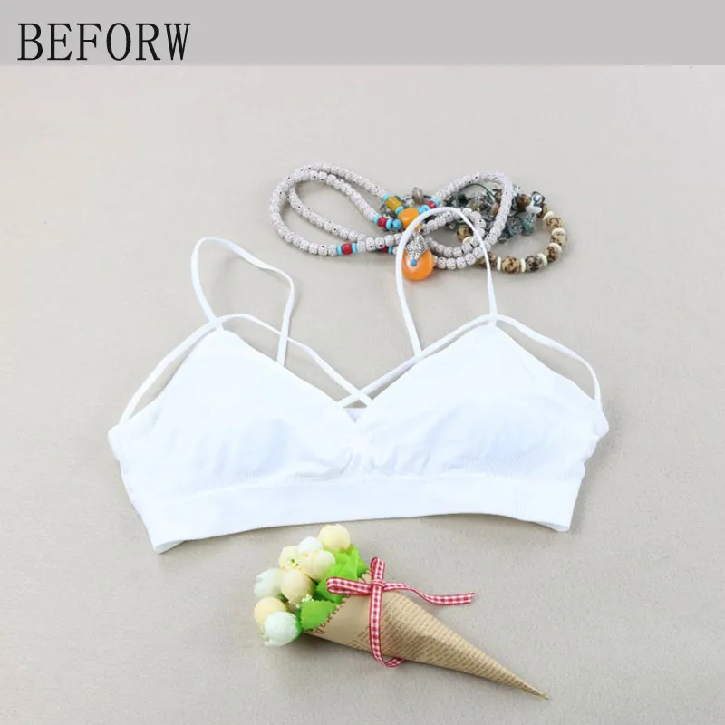 BEFORW мода Выдолбить бюстгалтер Без косточек Сплошной Мягкий нижнее белье