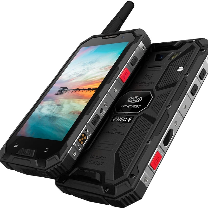 Conquest S8 Plus 4G мобильный телефон-рация с мобильным телефоном на базе Android 6,0 4 Гб+ 64 ГБ Octa Core IP68 Водонепроницаемый смартфон 1080 P NFC смартфонов